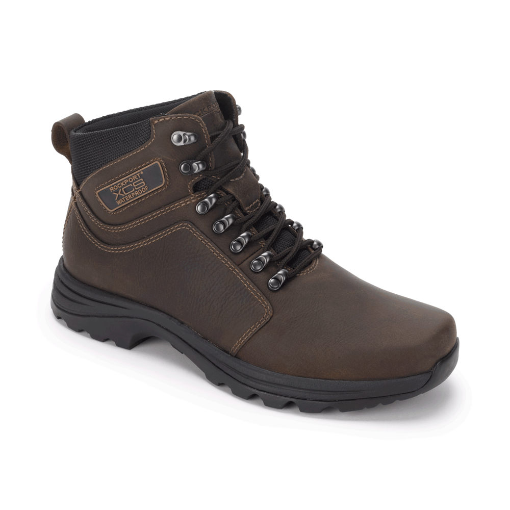 Botas Rockport Homem Marrom - Cold Springs Waterproof Elkhart - 49352ABFK